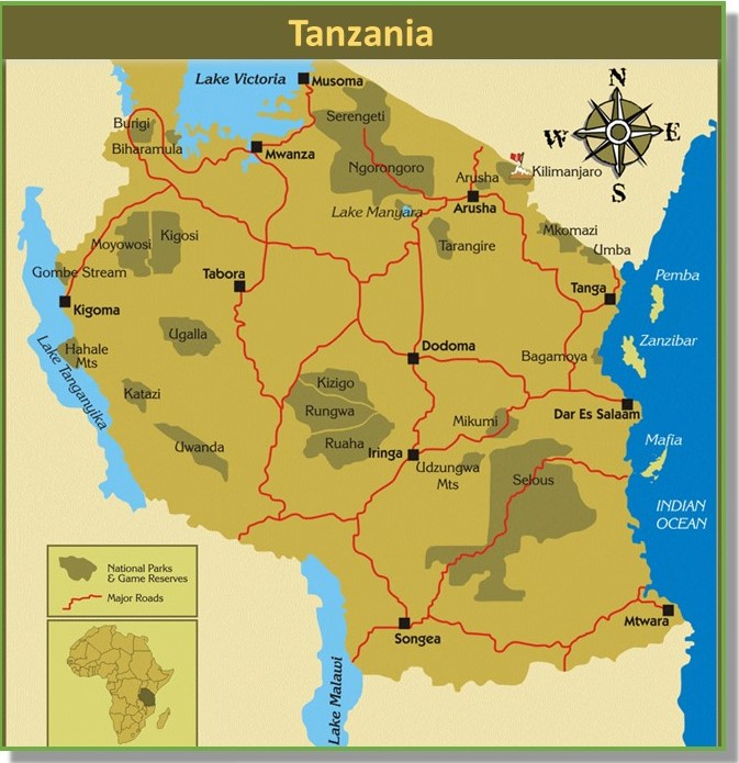 Tanzania General Map